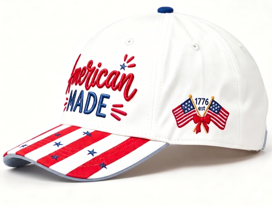 PREORDER American Made Hat – Patriotic Embroidered Hat - Ships 6-27