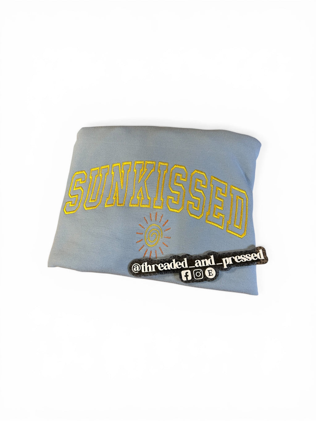 Sunkissed Varsity outline embroidered Sweatshirt with sun