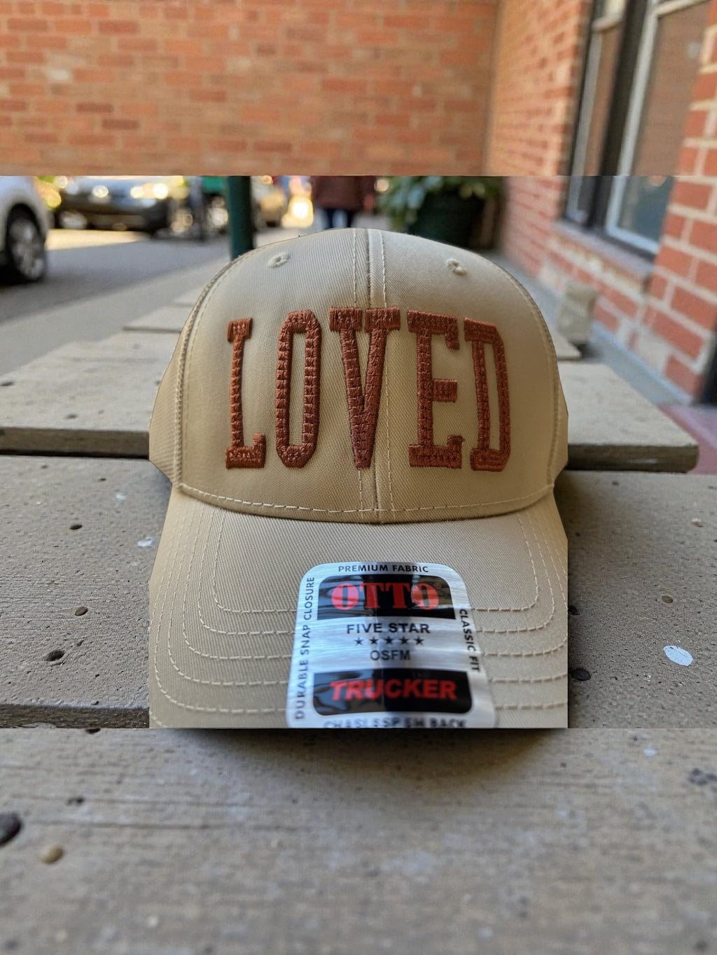LOVED 3D PUFF WITH TEXTURE TRUCKER CAP