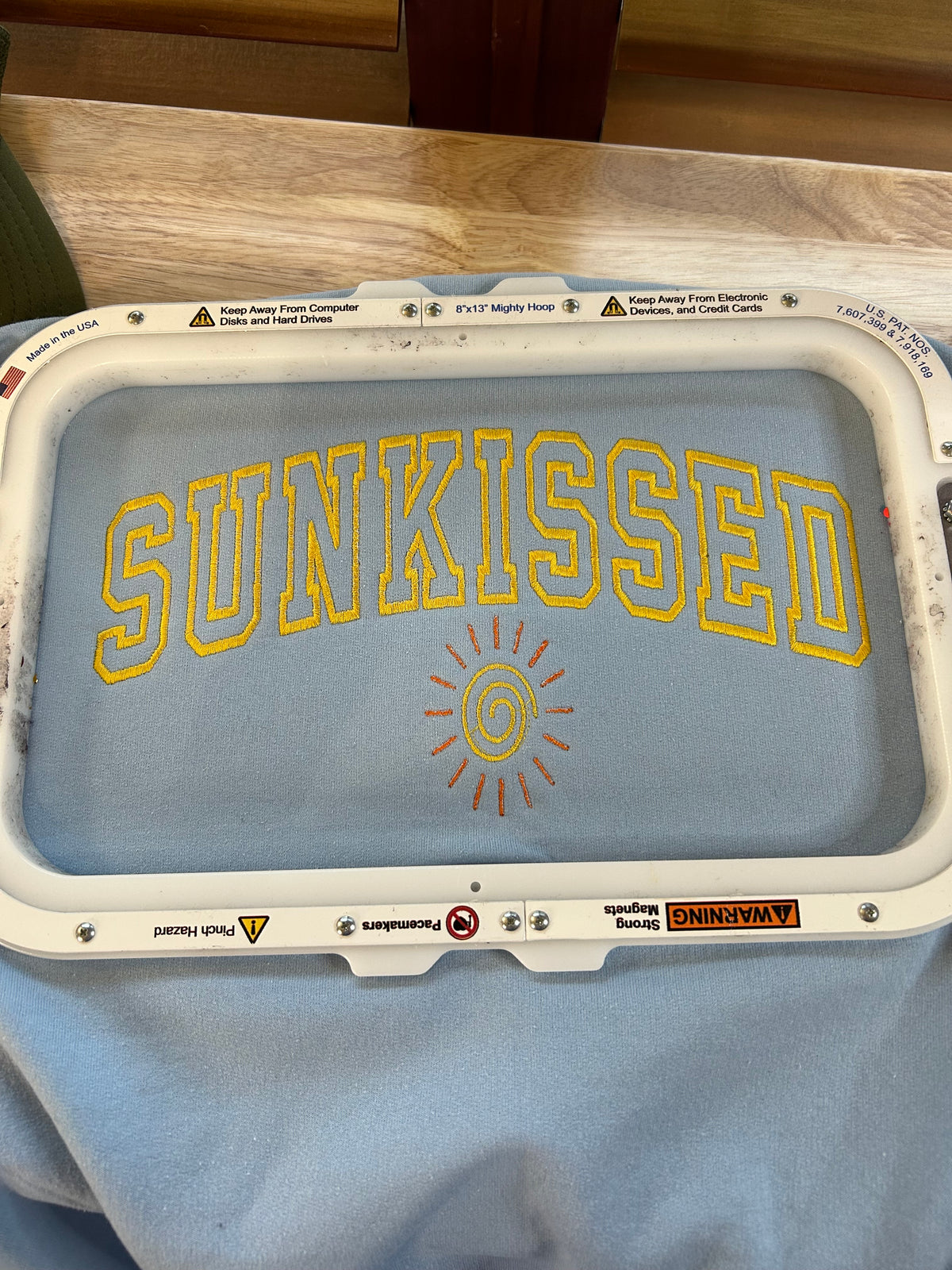 Sunkissed Varsity outline embroidered Sweatshirt with sun