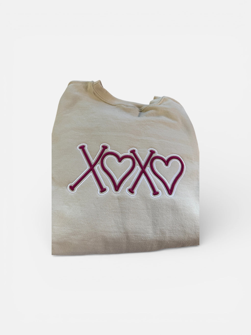 XOXO puff embroidery