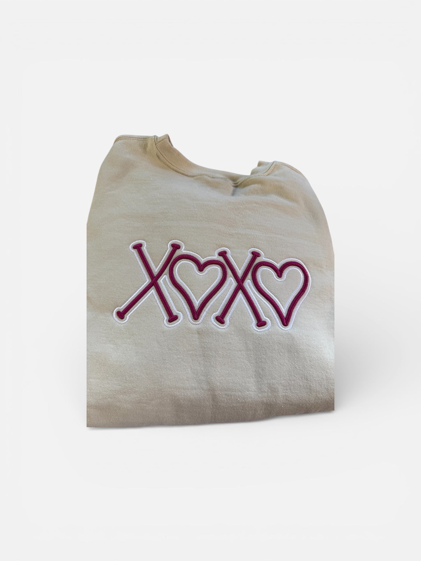 XOXO puff embroidery