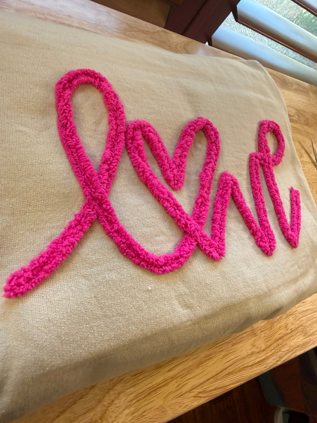 💕 Chenille “LOVE” Embroidered Sweatshirt
