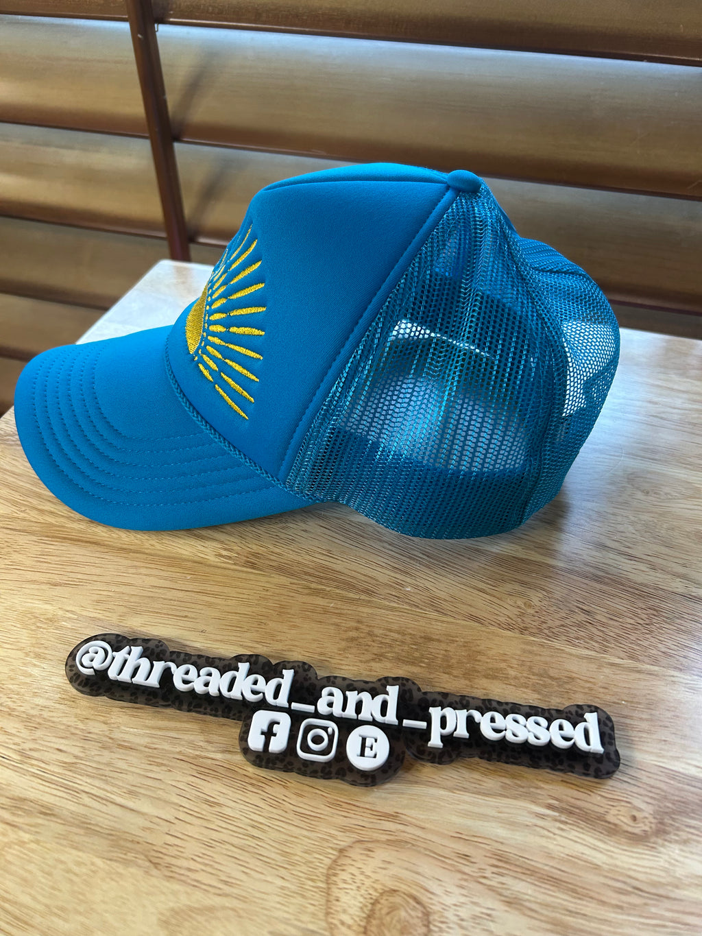 Golden Sunrise Embroidered Foam Trucker Hat