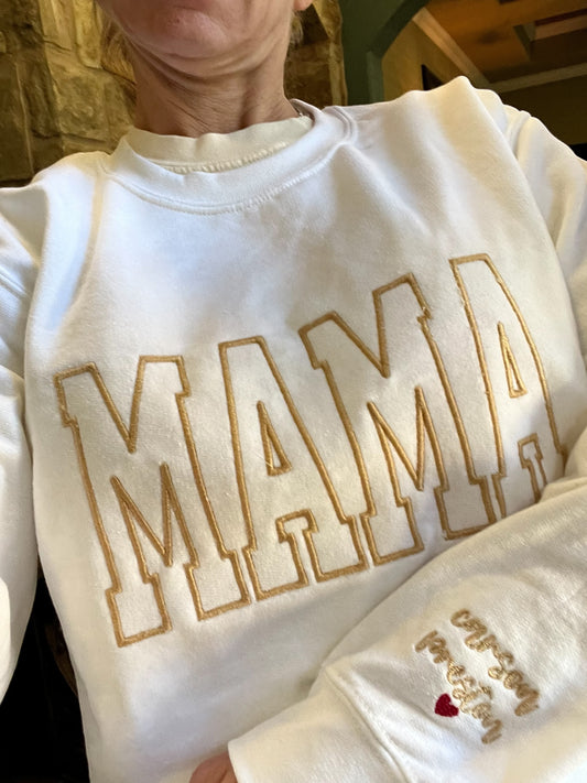 Mama + kids on sleeve
