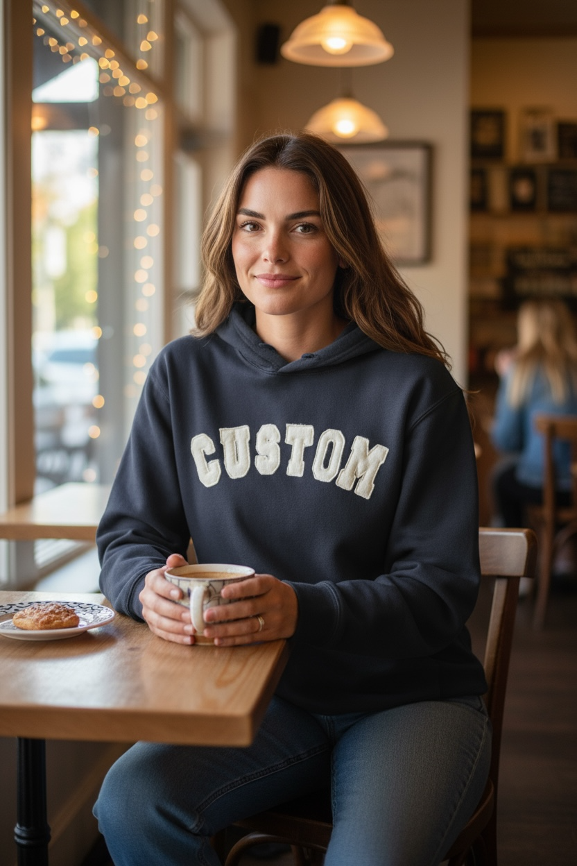 Sweatshirt on Sweatshirt Appliqué