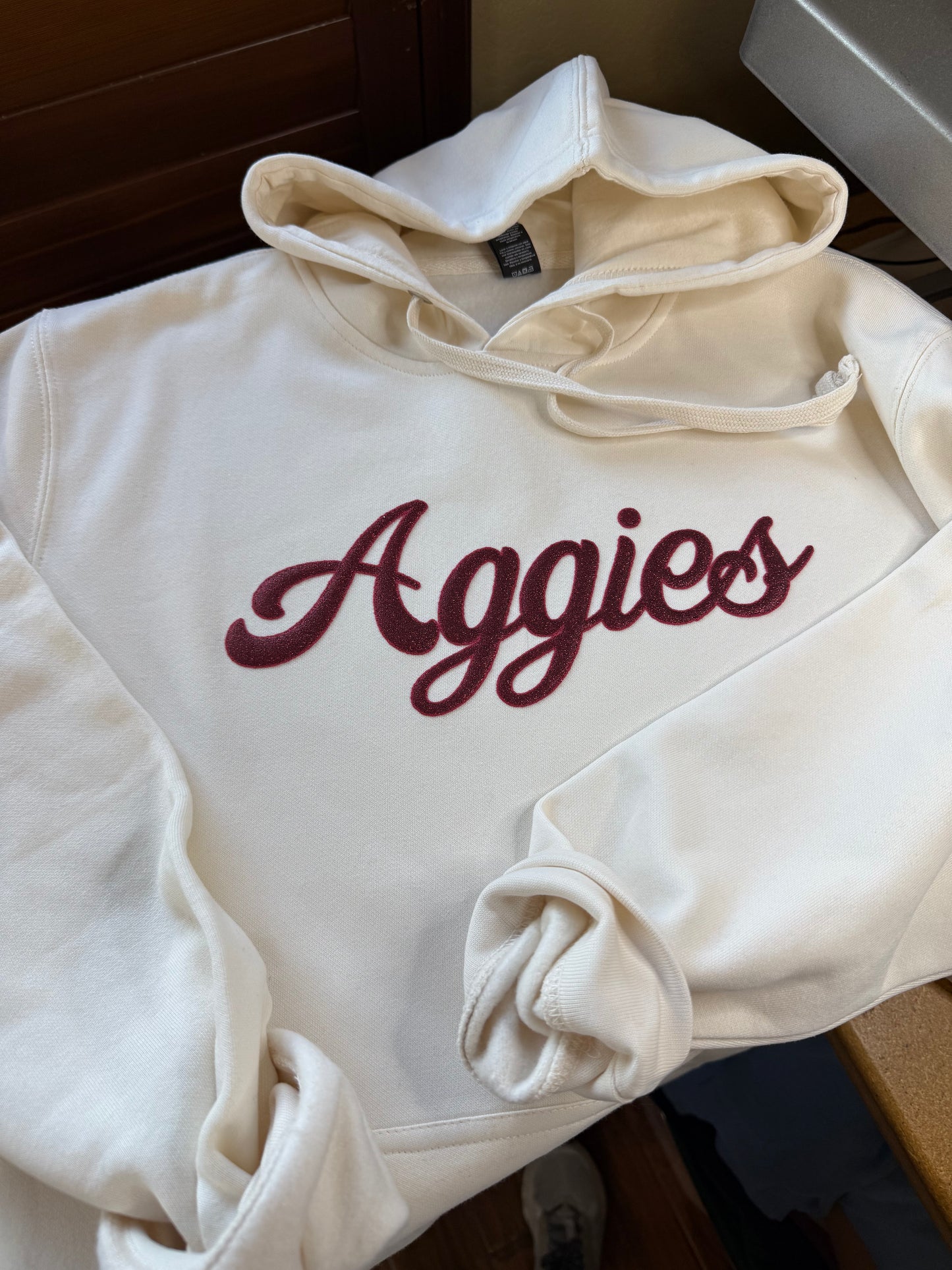 Aggie 3D puff Glitter Vinyl Sweatshirt