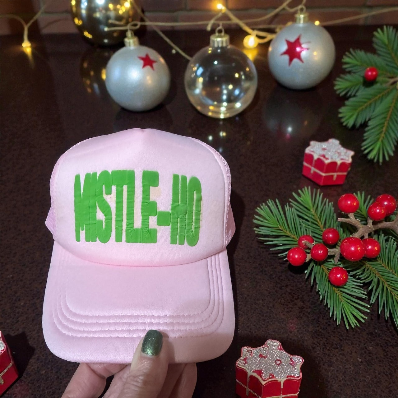 Mistle-Ho Pink Foam Trucker