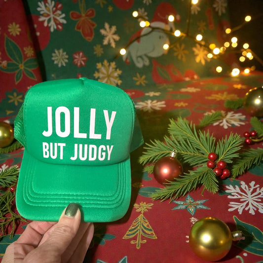 Jolly but Judgy Foam Trucker cap