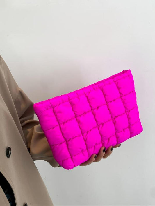 CUSTOM*****Large quilted Puff pouch CLUTCH