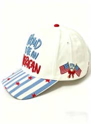 PREORDER Proud to Be an American Hat – Patriotic Embroidered Hat - Ships 6-27