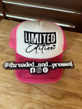 Embroidered - Limited Edition Trucker Hat - unique -  Snapback - foam - one of a kind - be you - self love