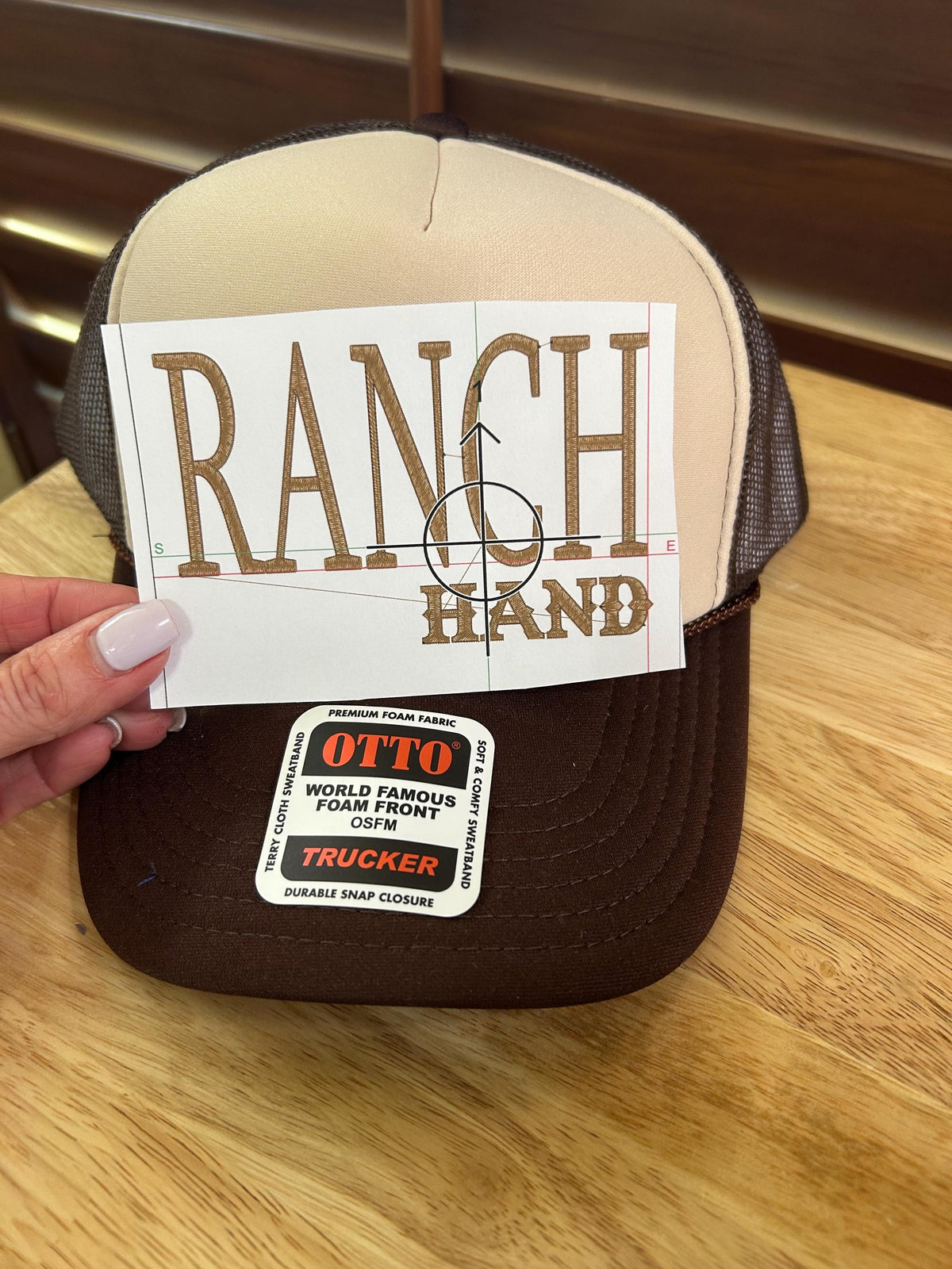 Embroidered Ranch Hand foam Trucker Hat -  Snapback Summer Cap - cowboy - cowgirl