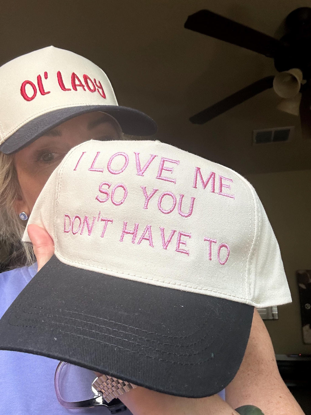 Embroidered Trucker Hat  “I Love Me So You Dont Have To Self Love Statement