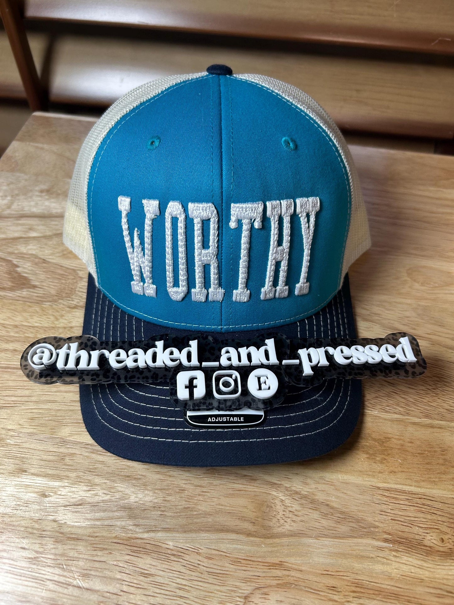 Worthy -  Taxtured - 3D puff- embroidered cap - self worth - self love