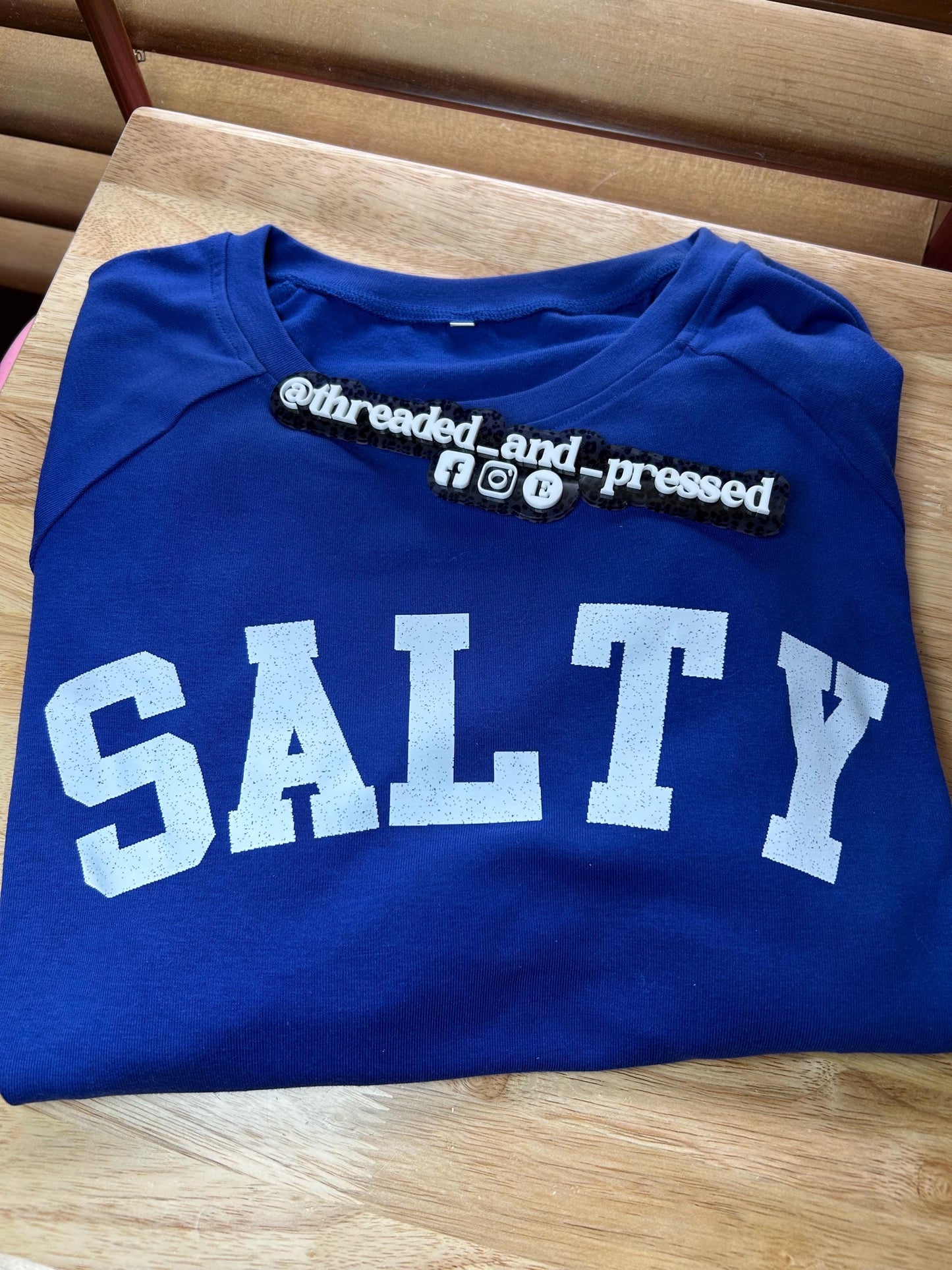 Salty - long sleeve Distressed print Tee- Beach- sweatshirt- island - sandy