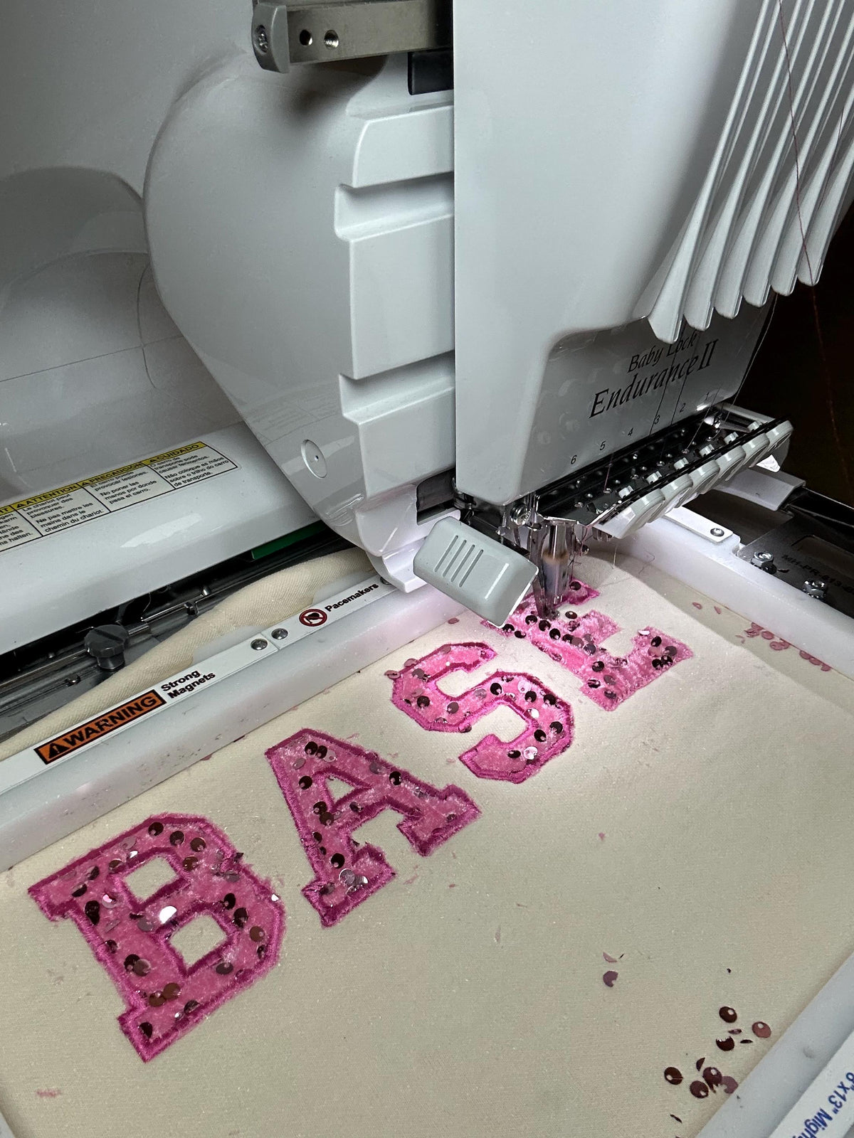 Custom Baseball Mom Sequin Appliqué Sweatshirt | Game Day Mama Crewneck