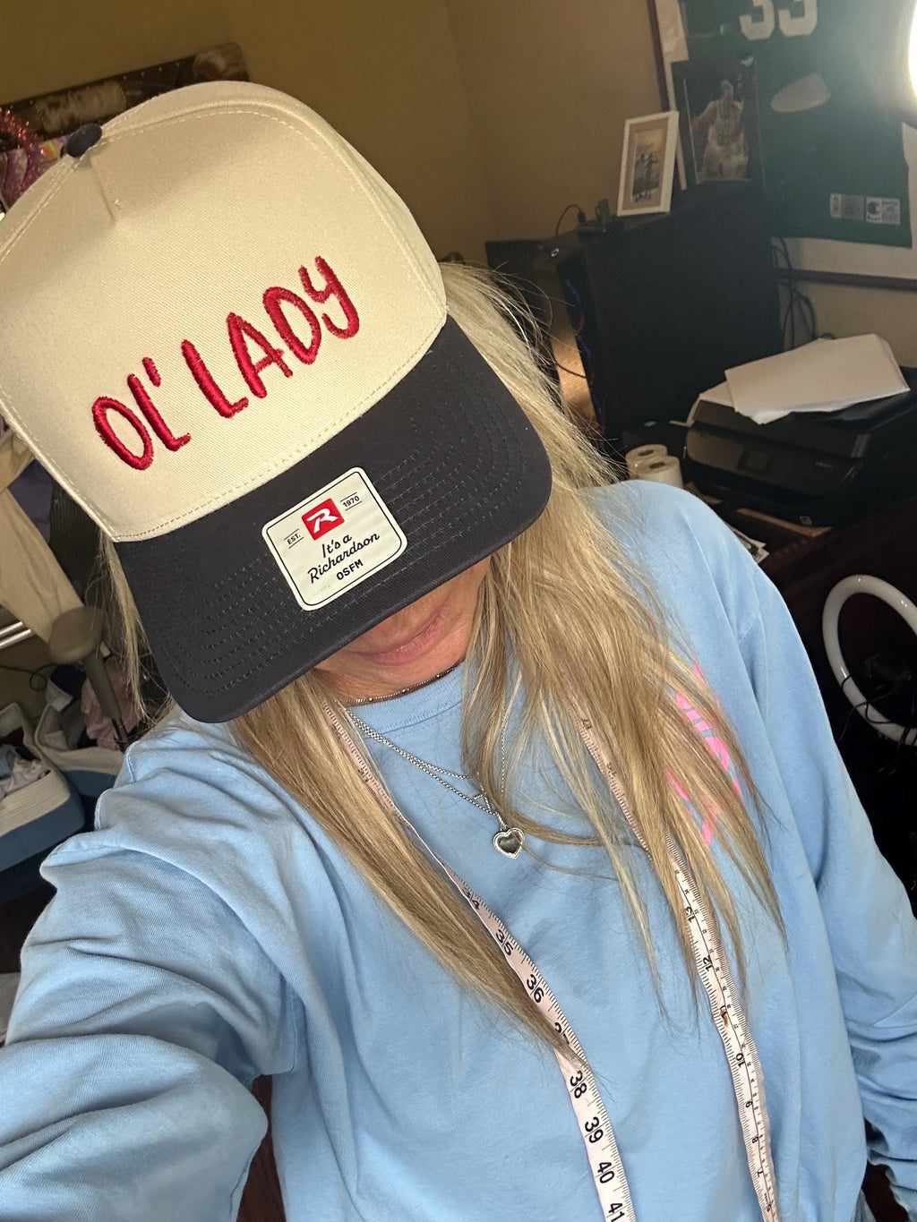 Embroidered Ol Lady  - Cap - Canvas- wife - lots of years - respect - funny - old