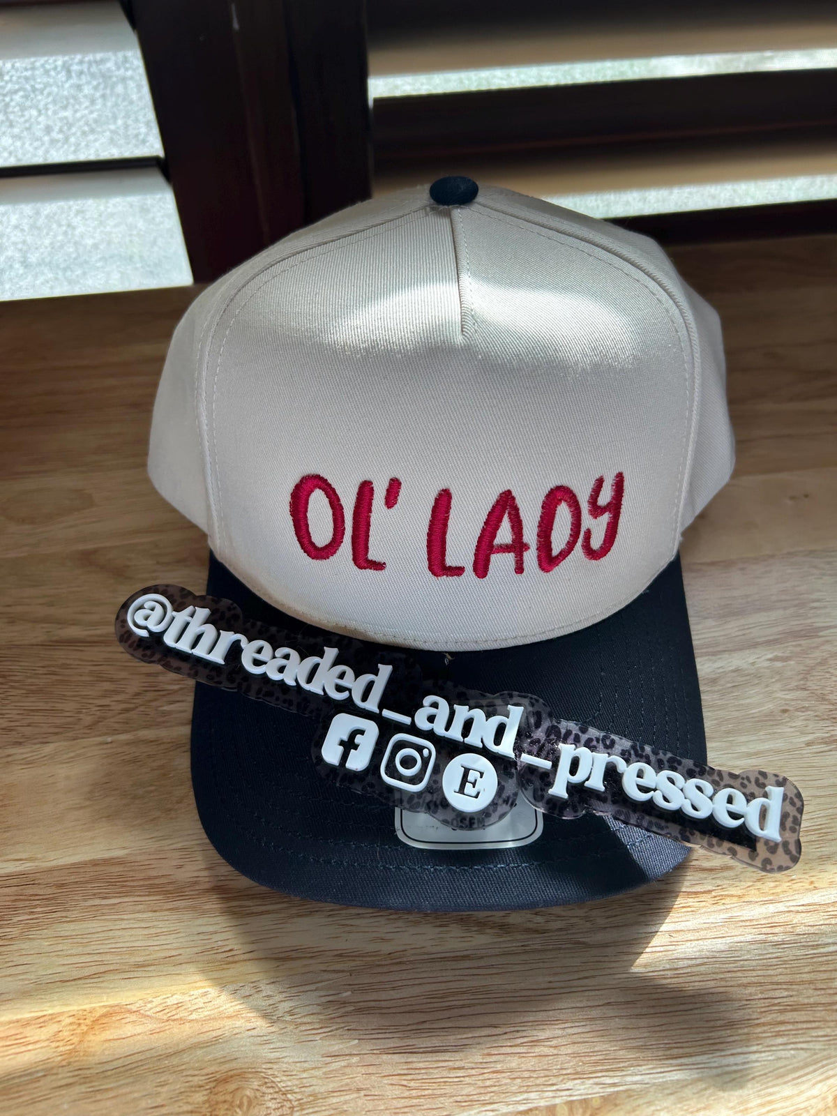 Embroidered Ol Lady  - Cap - Canvas- wife - lots of years - respect - funny - old