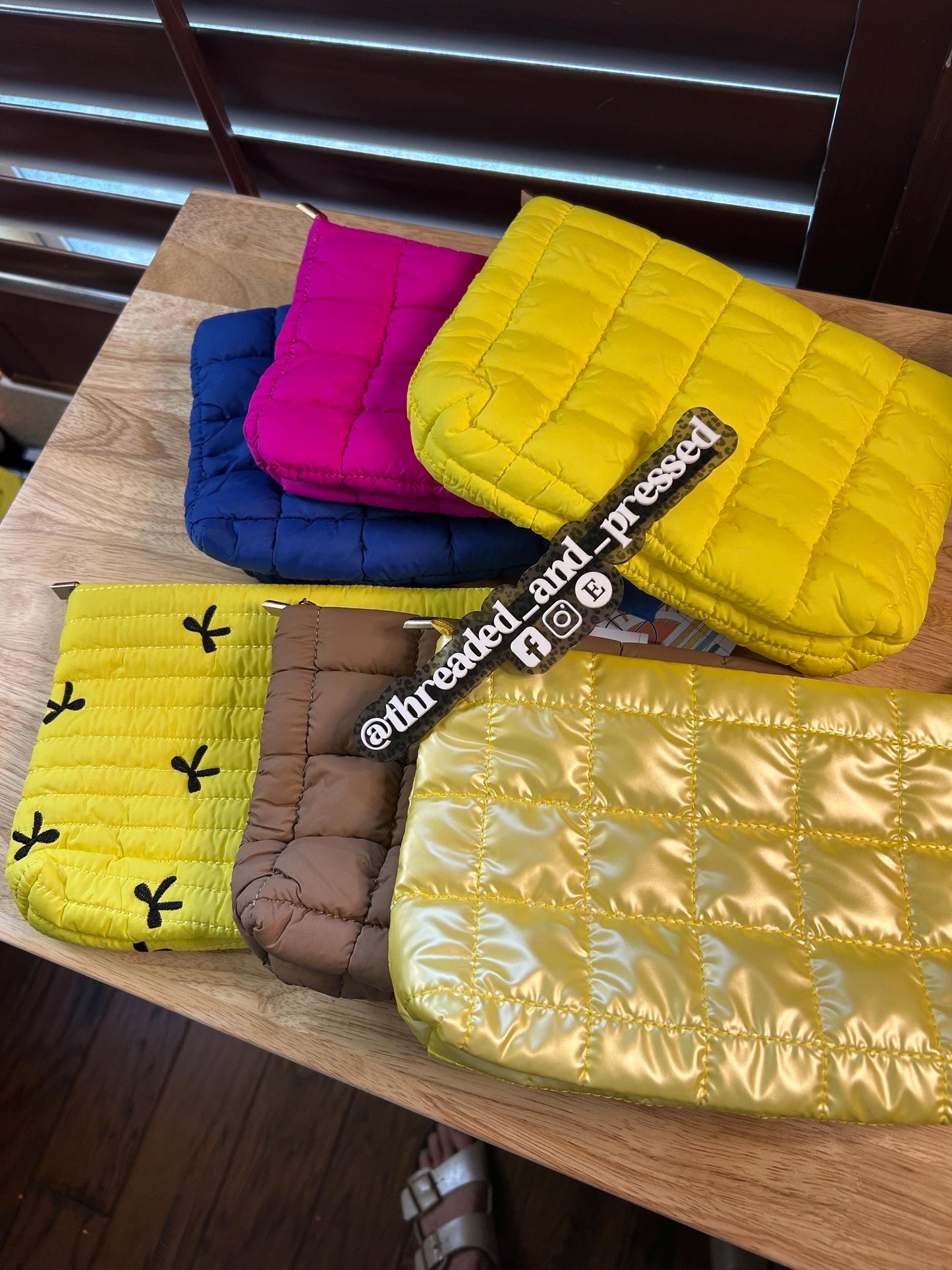 Quilted CUSTOM pouch - makeup - jewelry - case - teen - mom - daughter - gift- embroidered