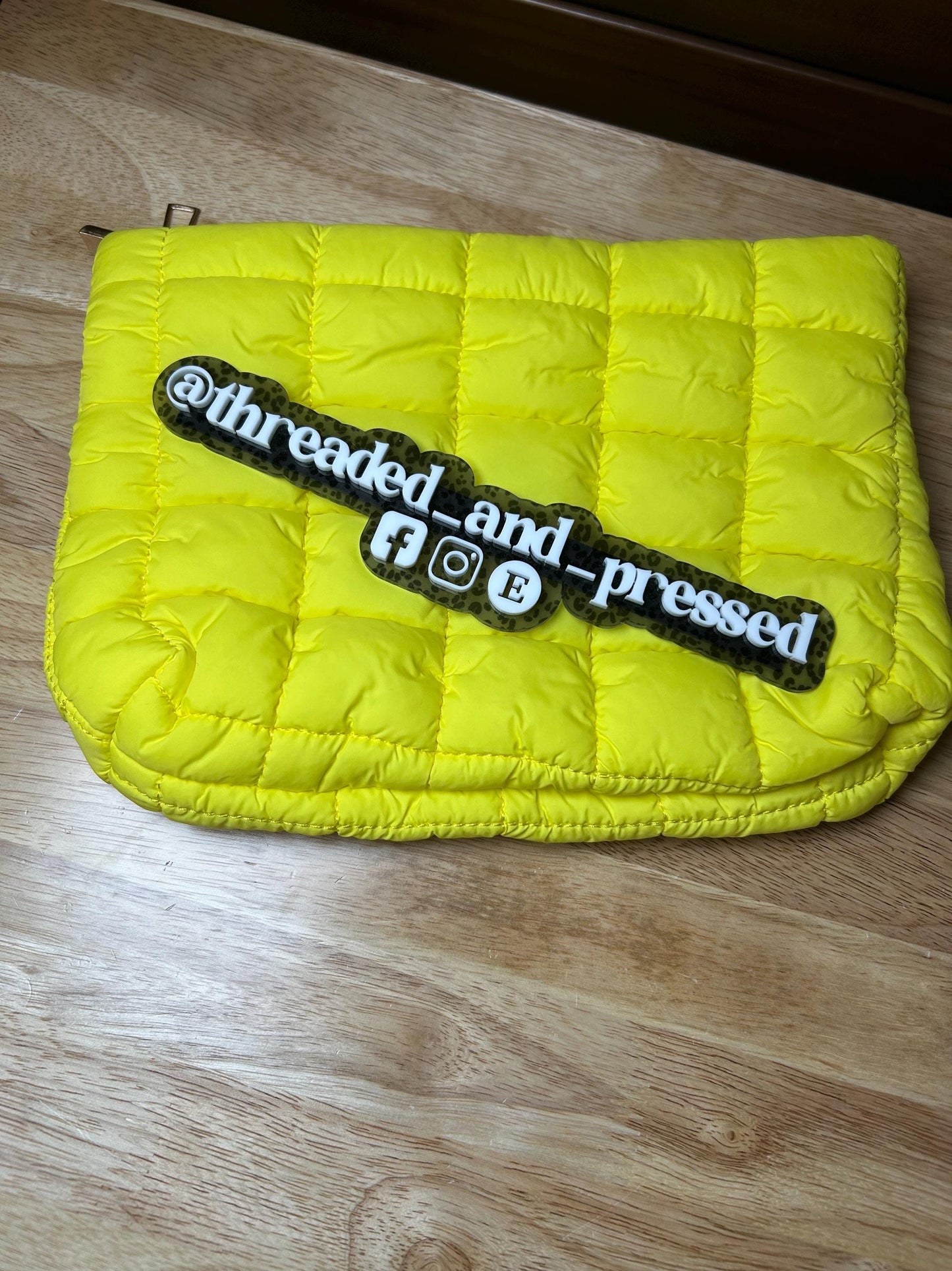 Quilted CUSTOM pouch - makeup - jewelry - case - teen - mom - daughter - gift- embroidered