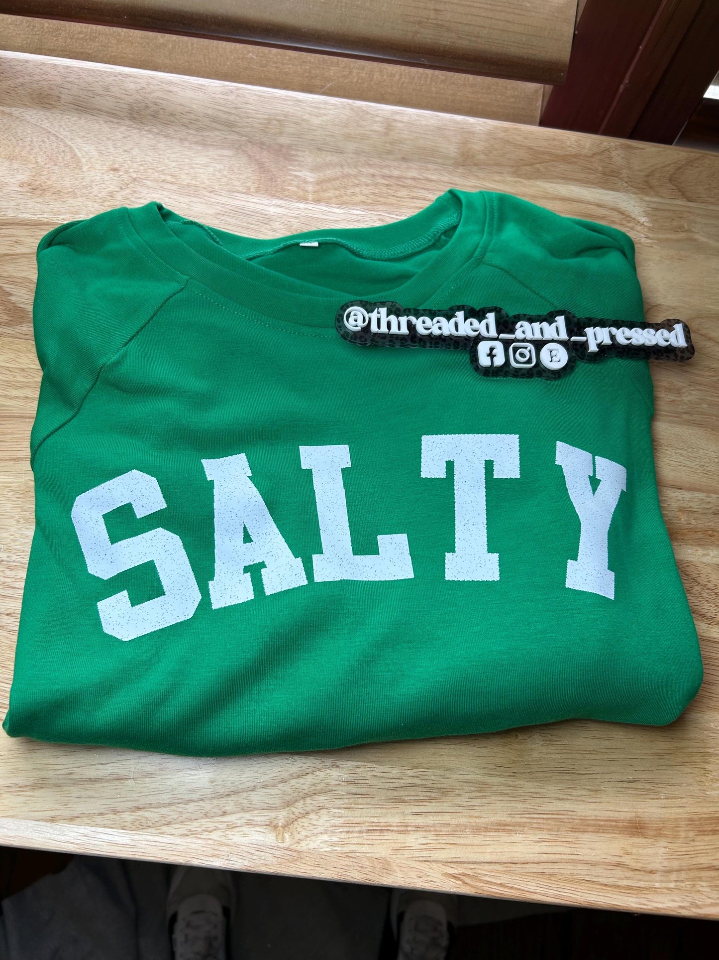 Salty - long sleeve Distressed print Tee- Beach- sweatshirt- island - sandy