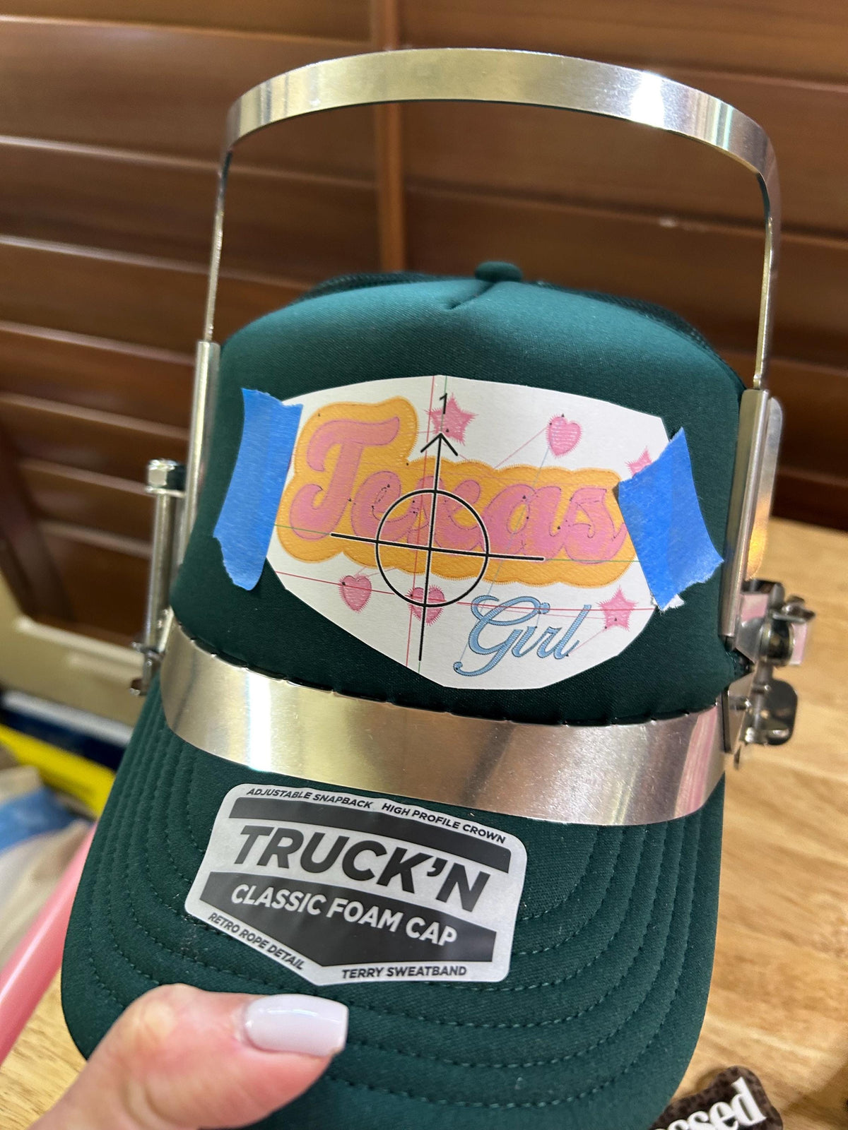 Embroidered Texas Girl Trucker Hat  Snapback Summer Cap, Bold Outline Lone Star State
