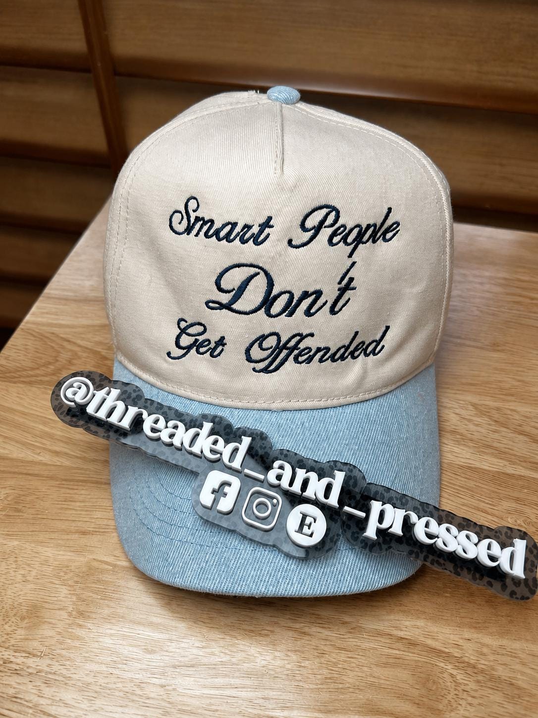 Embroidered Trucker Hat | Smart People Don't Get Offended Statement Cap - intelligent - not important