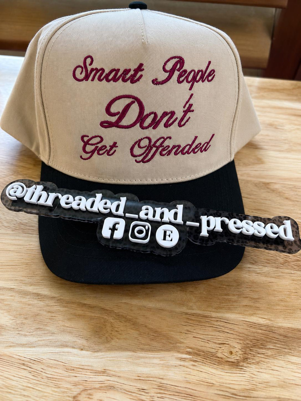 Embroidered Trucker Hat | Smart People Don't Get Offended Statement Cap - intelligent - not important