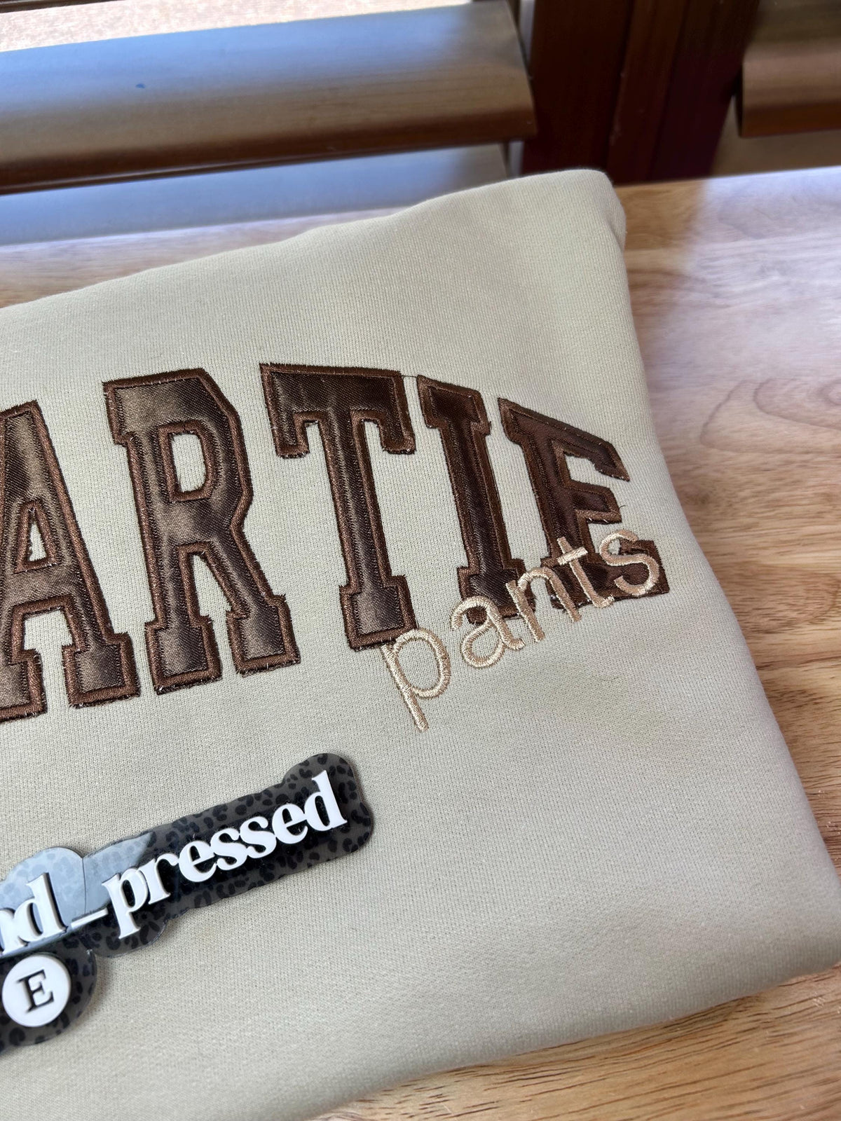 Smartie Pants Satin Appliqué Sweatshirt - sarcastic- intelligent- sassy - witty