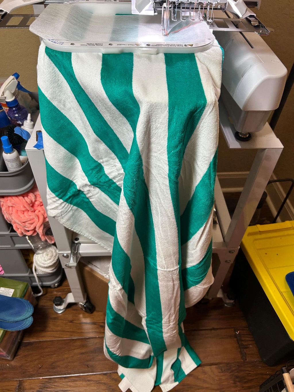 Personalized Beach Towel | Custom Embroidered Cabana Stripe Towel - Oversized Pool- Monogram -Large blanket - Vacation Gift | Lake Day -