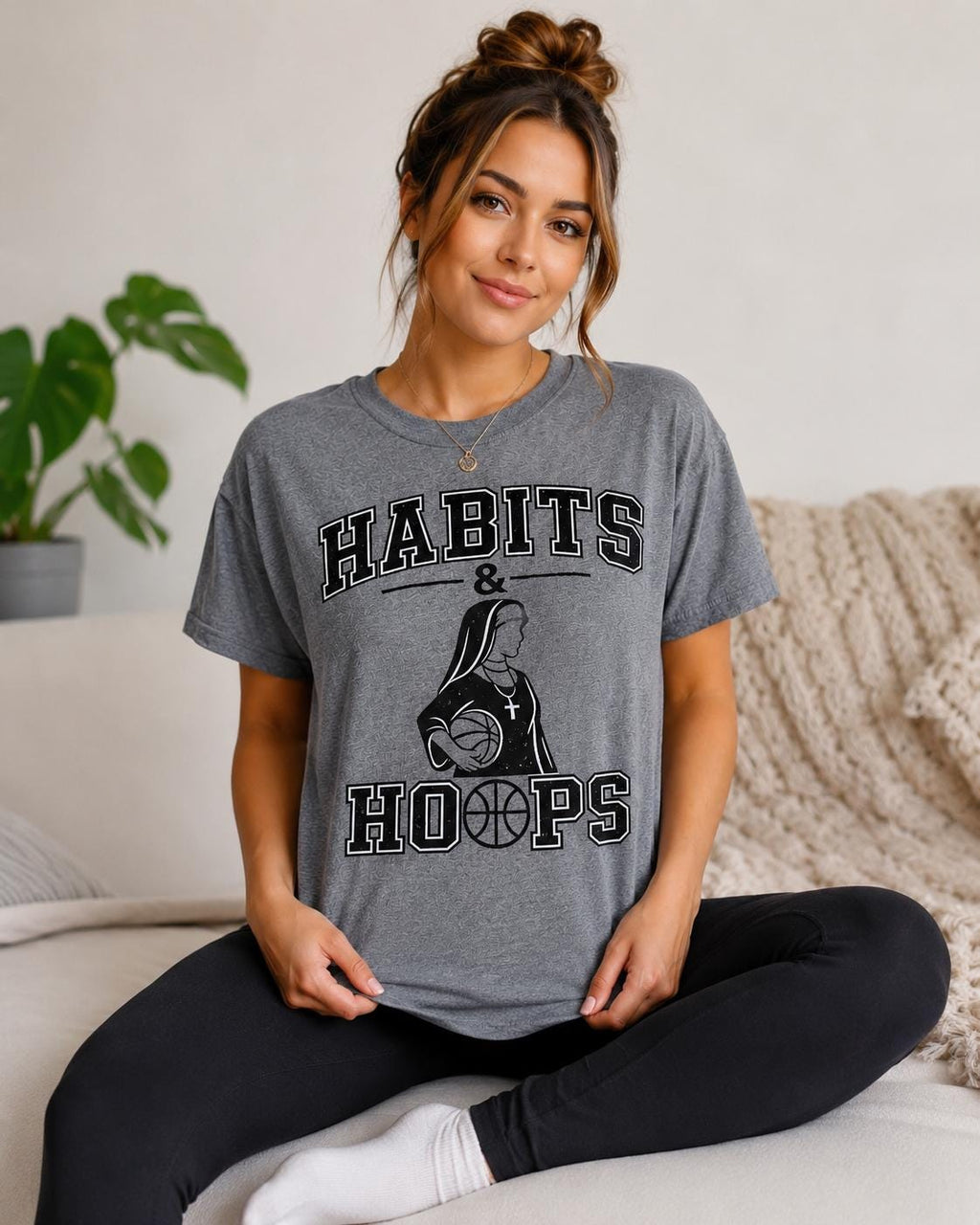 Habits & Hoops Basketball Shirt, Basketball Nun Tee, Faith Based Basketball Shirt, Been Praying for This Since Day 1 Shirt, Game Day Tee,