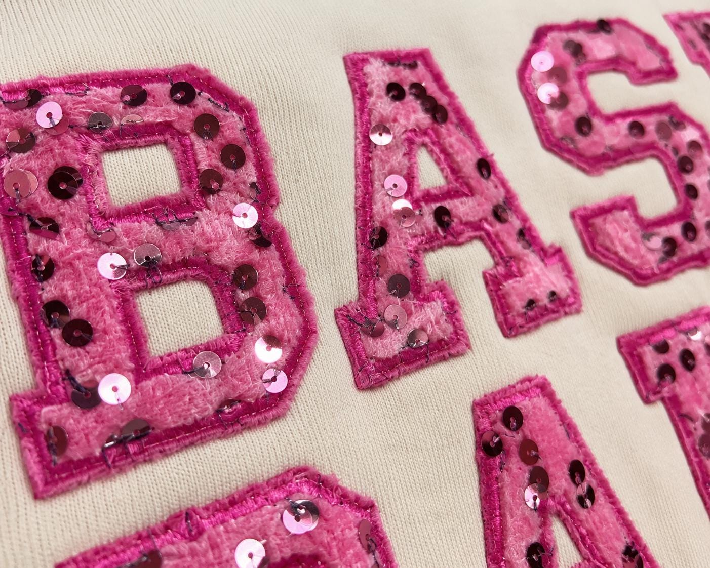 Custom Sequin Baseball Mom Appliqué Sweatshirt - Game Day Mama Crewneck - sparkles - tournament weekend - glitter - bling - Shiny