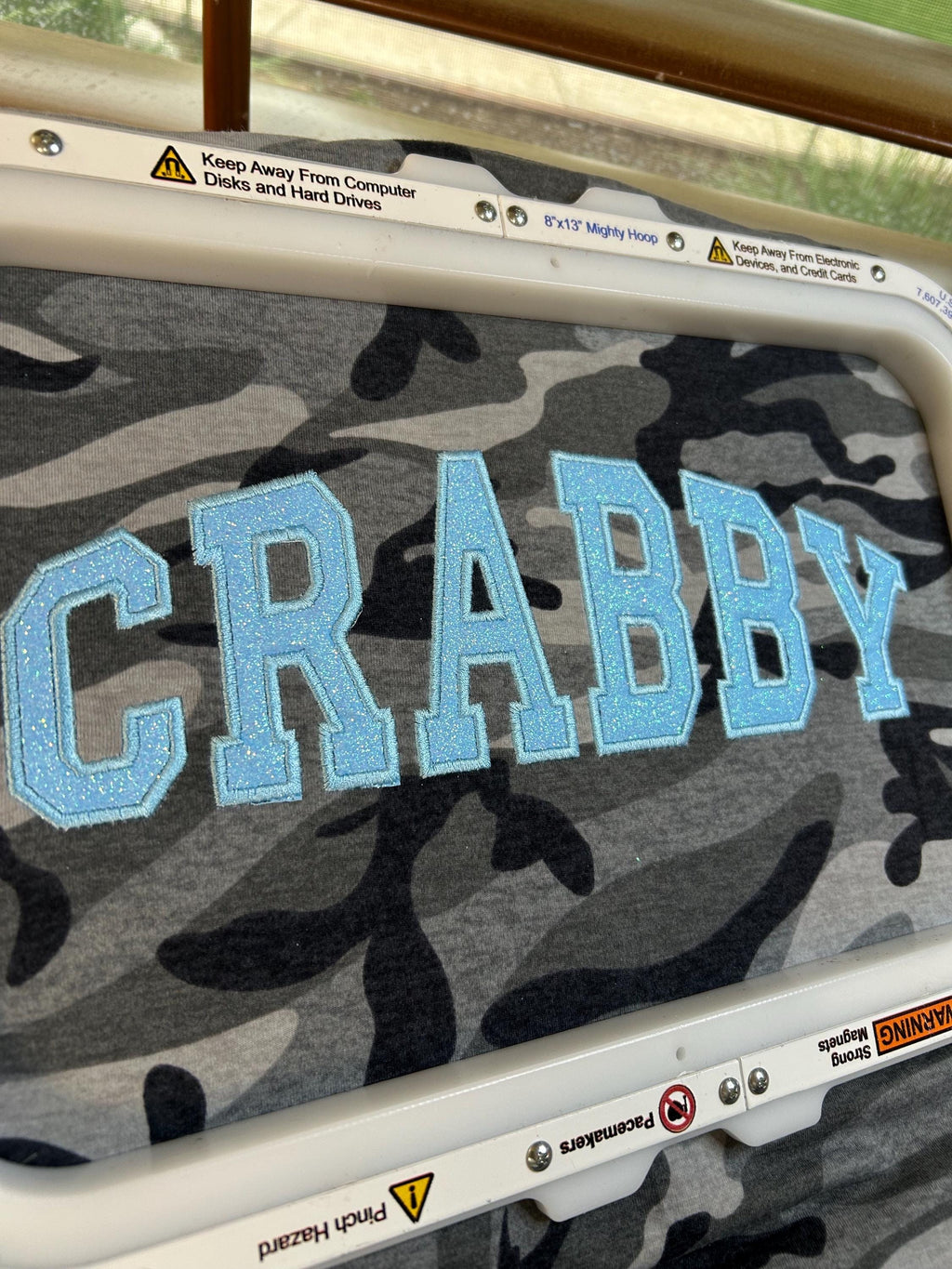 Embroidered Blue glitter Camo Shirt | bad mood - Appliqué Shirt | Moody Beach  Tee |- ranch bling cowgirl - Fishing - crabbing