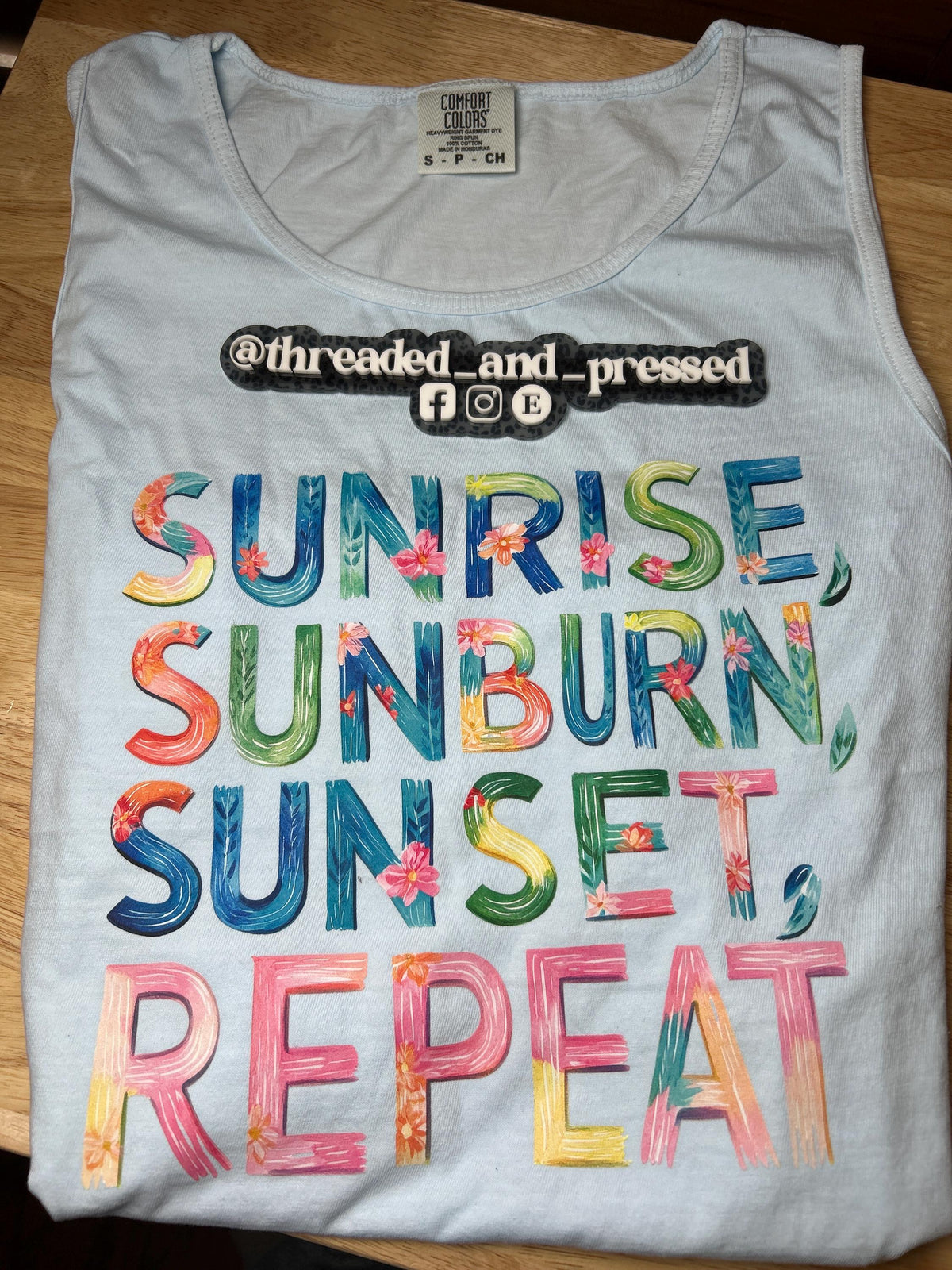 Sunrise Sunburn - Tank - Beach - vacation - Resort - Repeat