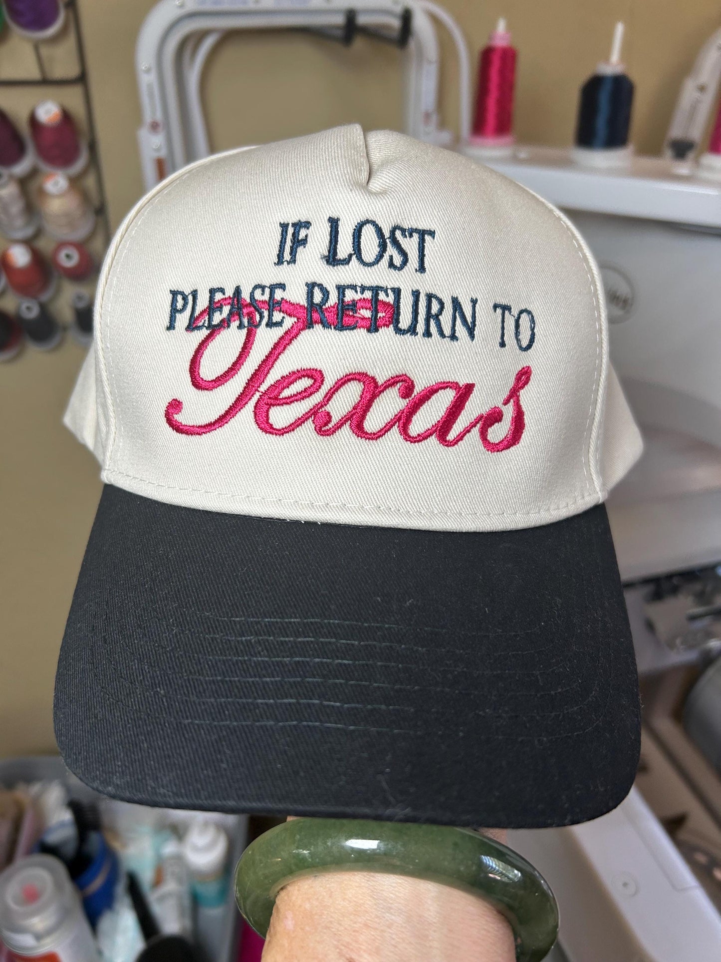 If Lost return to Texas Trucker Hat | Embroidered  - Texan- Red State - long night out - out on the town - take me home -