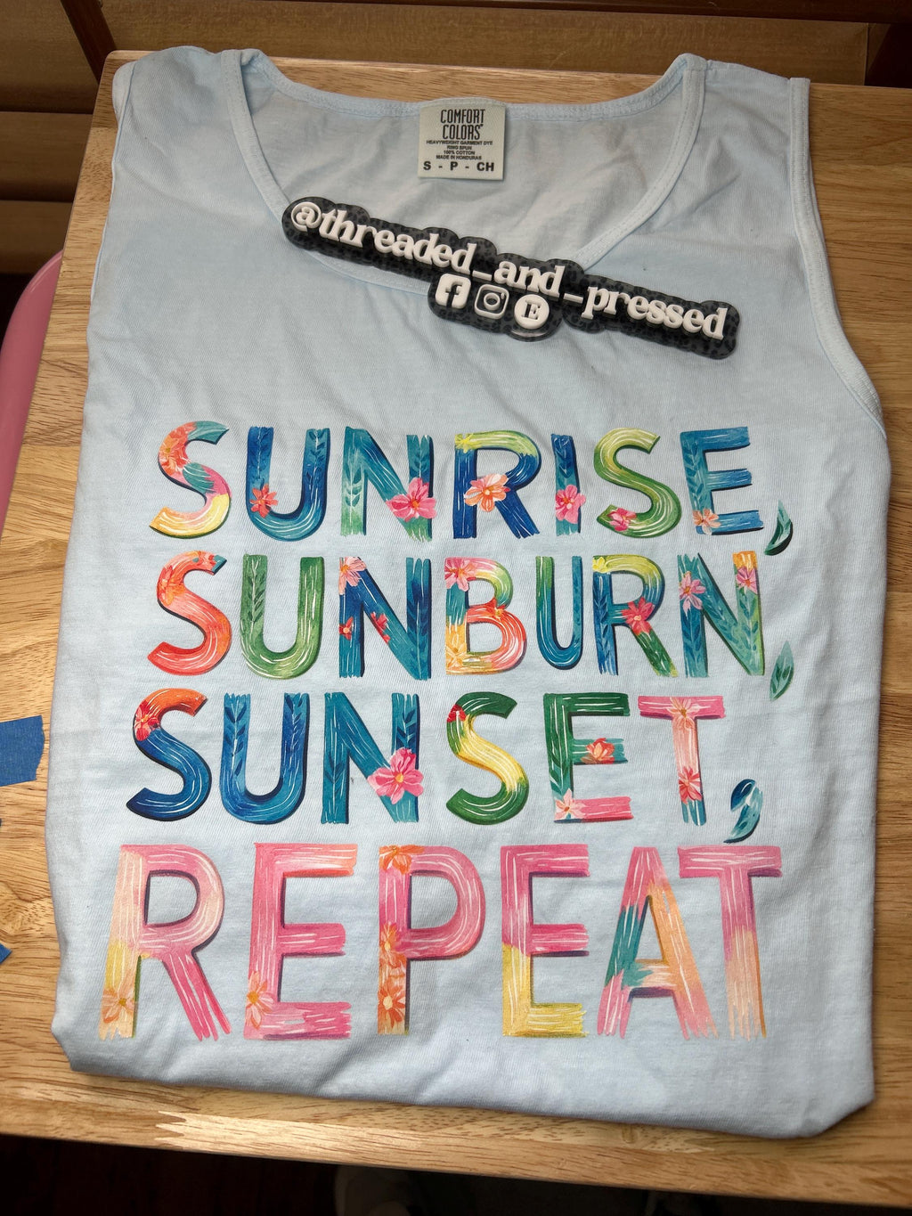 Sunrise Sunburn - Tank - Beach - vacation - Resort - Repeat