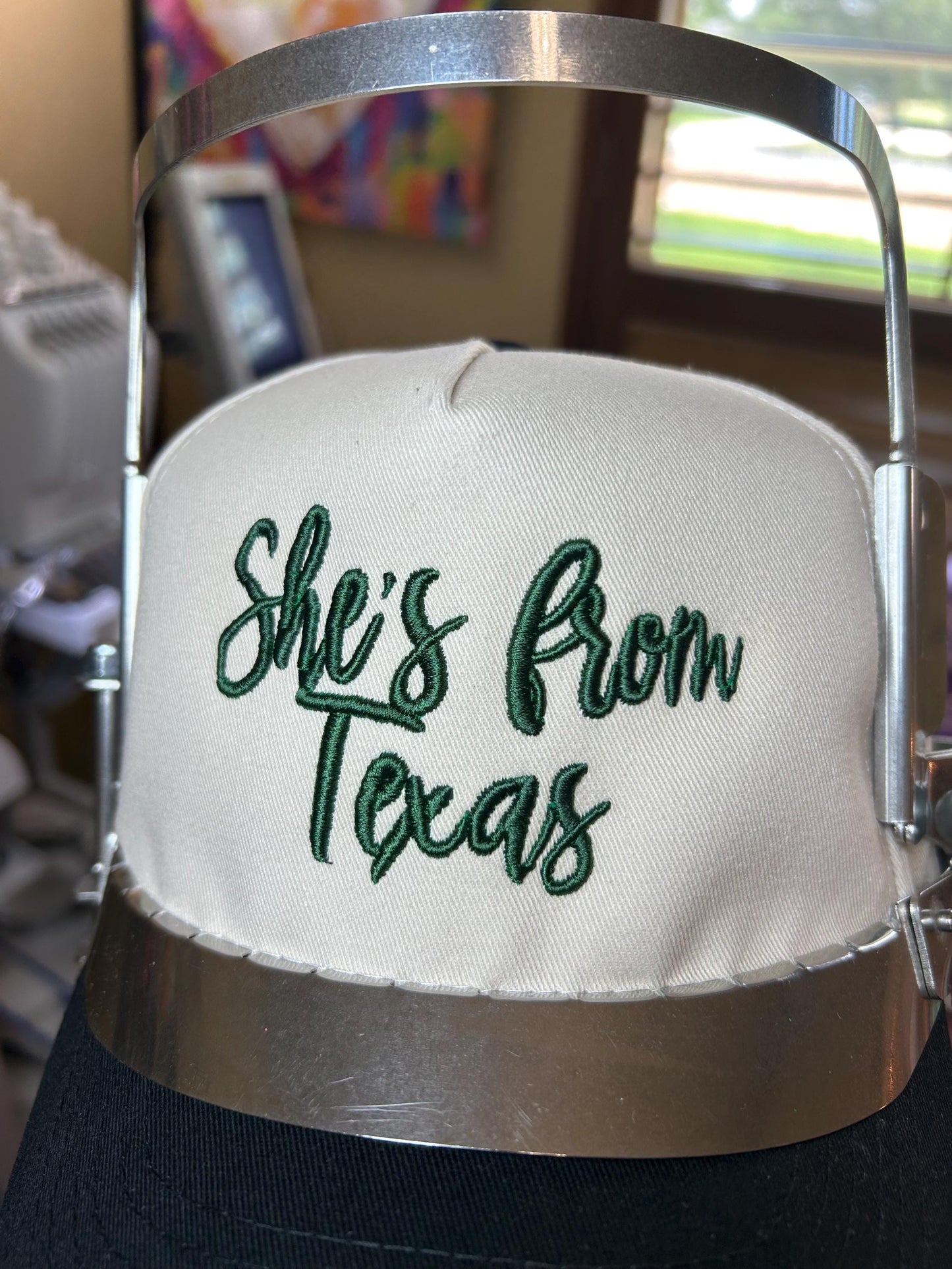3D Puff Shes From Texas Trucker Hat | Embroidered Texas Hat | Western Cowgirl Cap | Country Concert Outfit |  Girl Gift  - Dance Hall