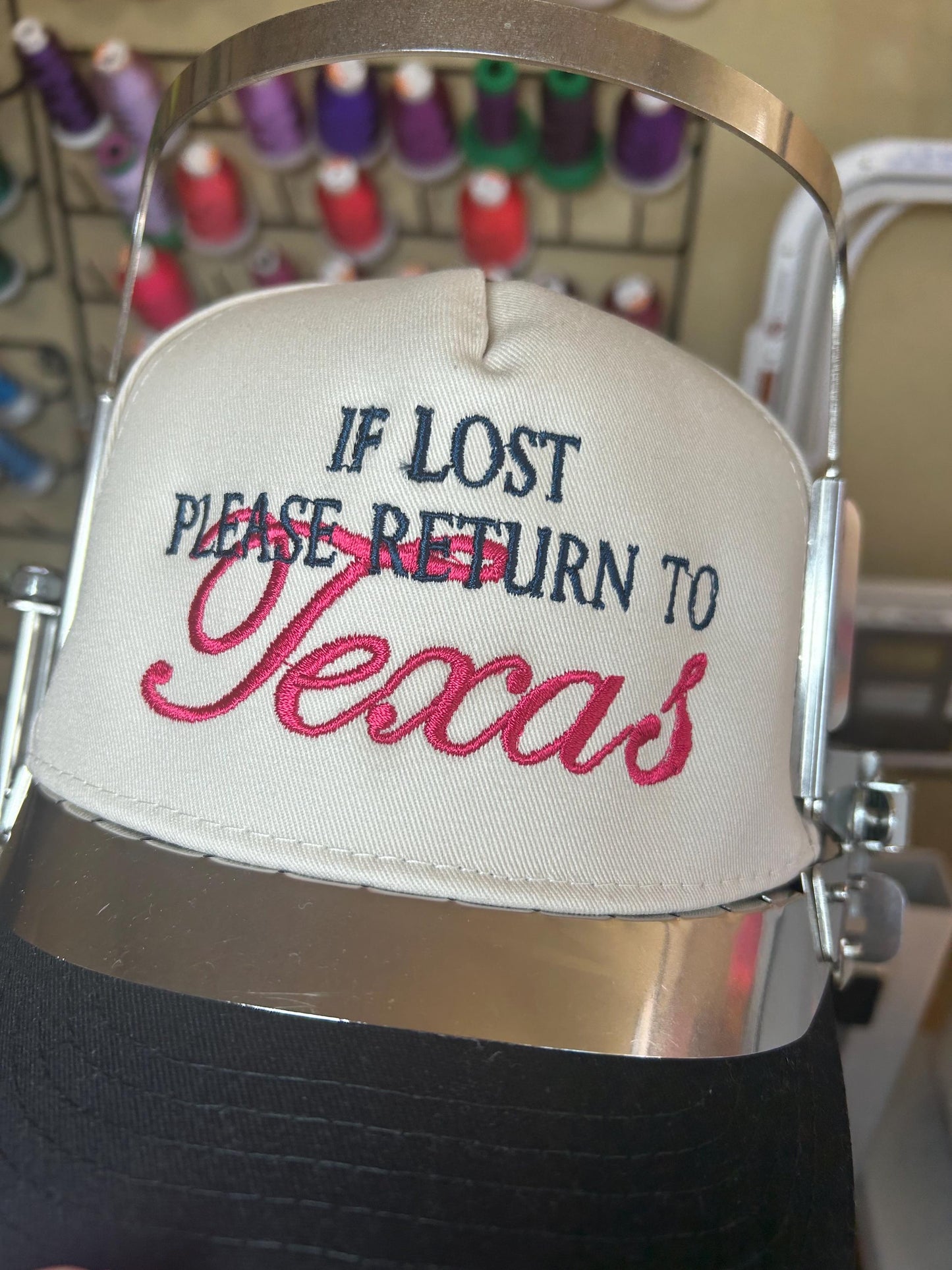 If Lost return to Texas Trucker Hat | Embroidered  - Texan- Red State - long night out - out on the town - take me home -