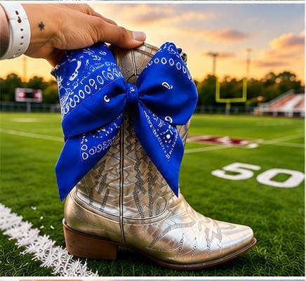 CUSTOM - Boot Bandana | Game Day Boot Bow | Western Scarf | College Football | Sorority Style | Concert Outfit Trend - bachelorette gift