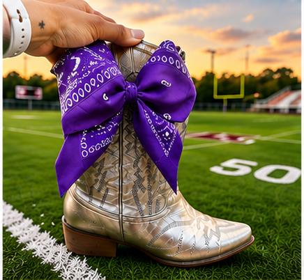 CUSTOM - Boot Bandana | Game Day Boot Bow | Western Scarf | College Football | Sorority Style | Concert Outfit Trend - bachelorette gift