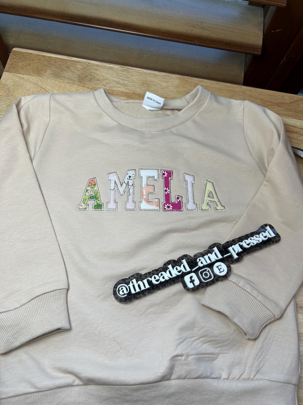 Custom - Baby Clothes Keepsake Sweatshirt | Memory Sweatshirt Made from Baby Clothes | Custom Baby Onesie Applique | Personalized Gift