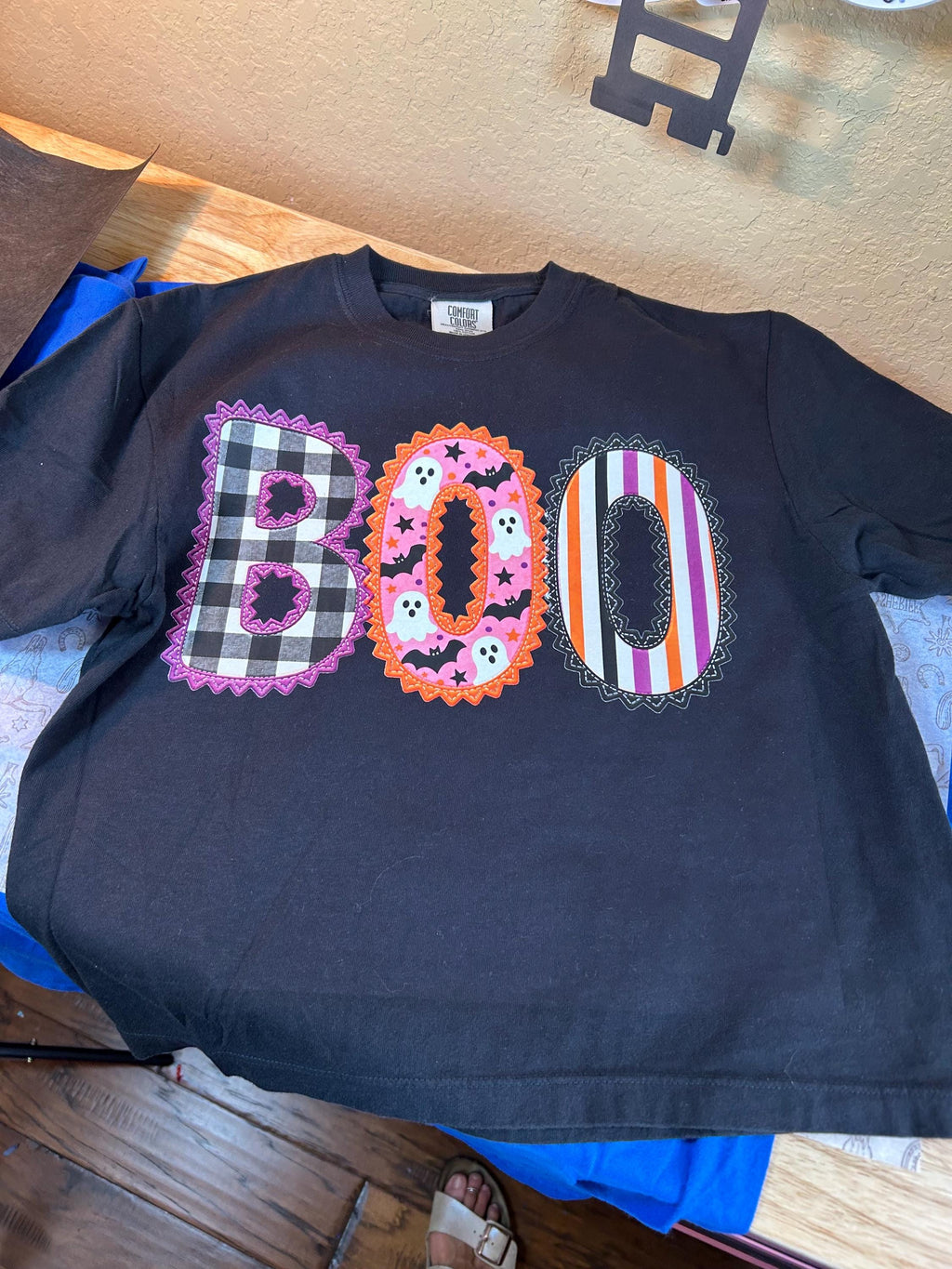 Cute Halloween Cropped Shirt, Pink BOO Ghost Tee, Black Comfort Colors Crop Top, Spooky Season Outfit