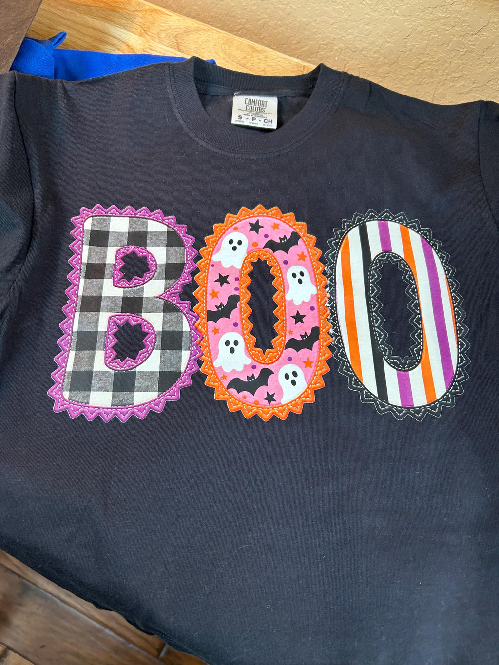 Cute Halloween Cropped Shirt, Pink BOO Ghost Tee, Black Comfort Colors Crop Top, Spooky Season Outfit