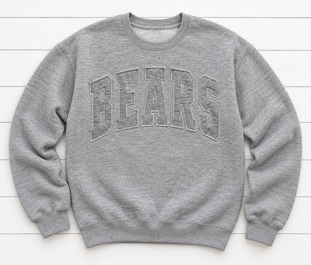 Custom Spirit Wear Sweatshirt, Gray Tone on Tone Team Crewneck, Custom School Name Sweatshirt, Game Day Gift - vintage - Worn in look