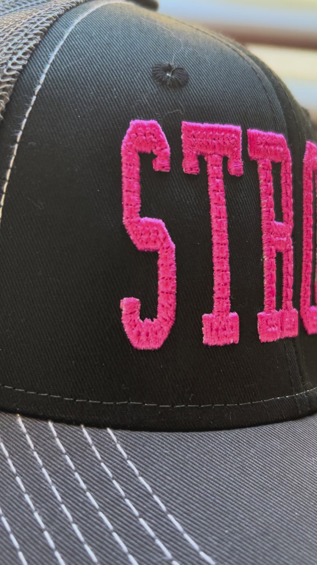 STRONG 3D Puff with texture embroidery trucker