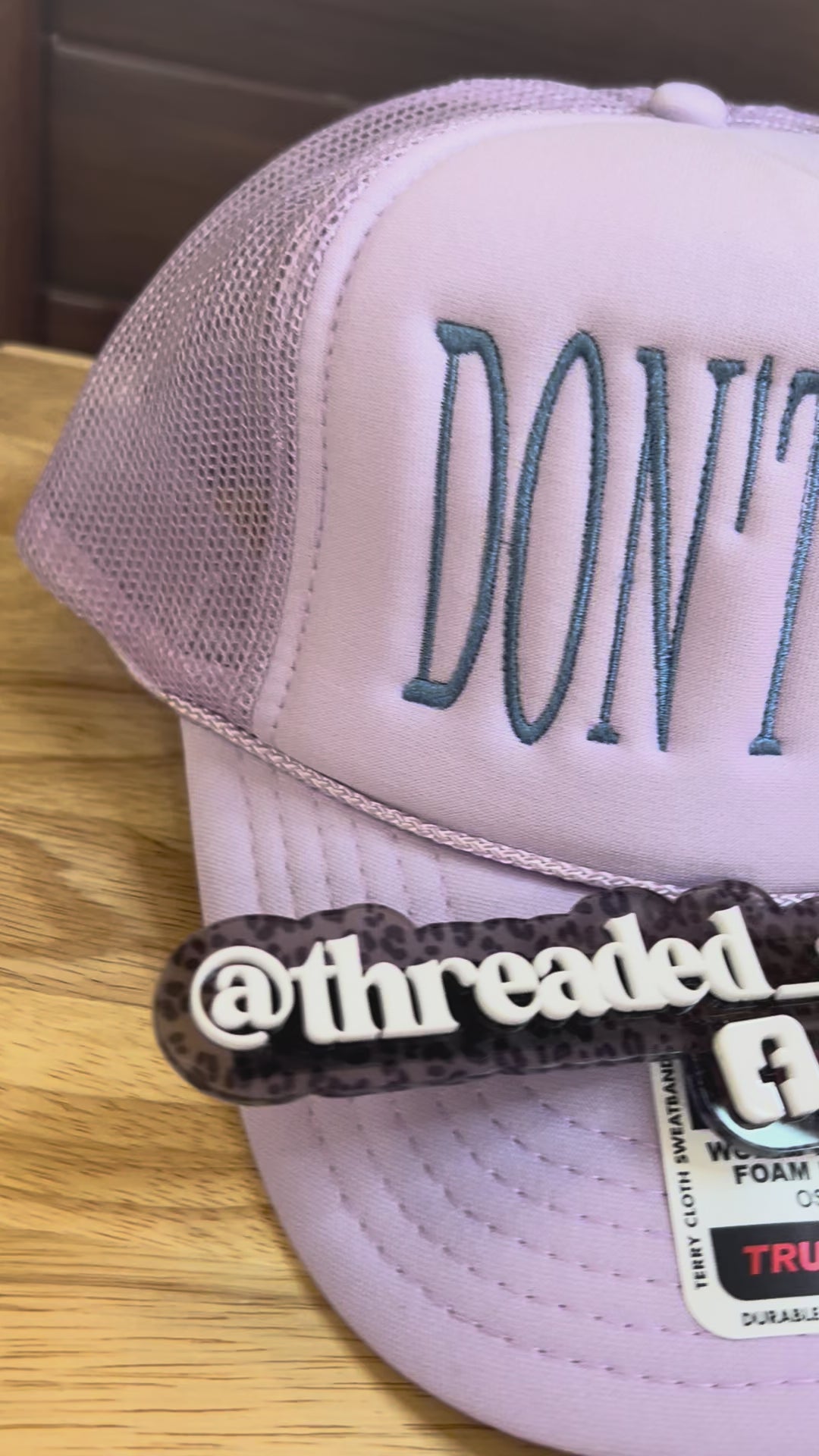 Don’t Care- Embroidered Trucker Hat – Foam Front Snapback