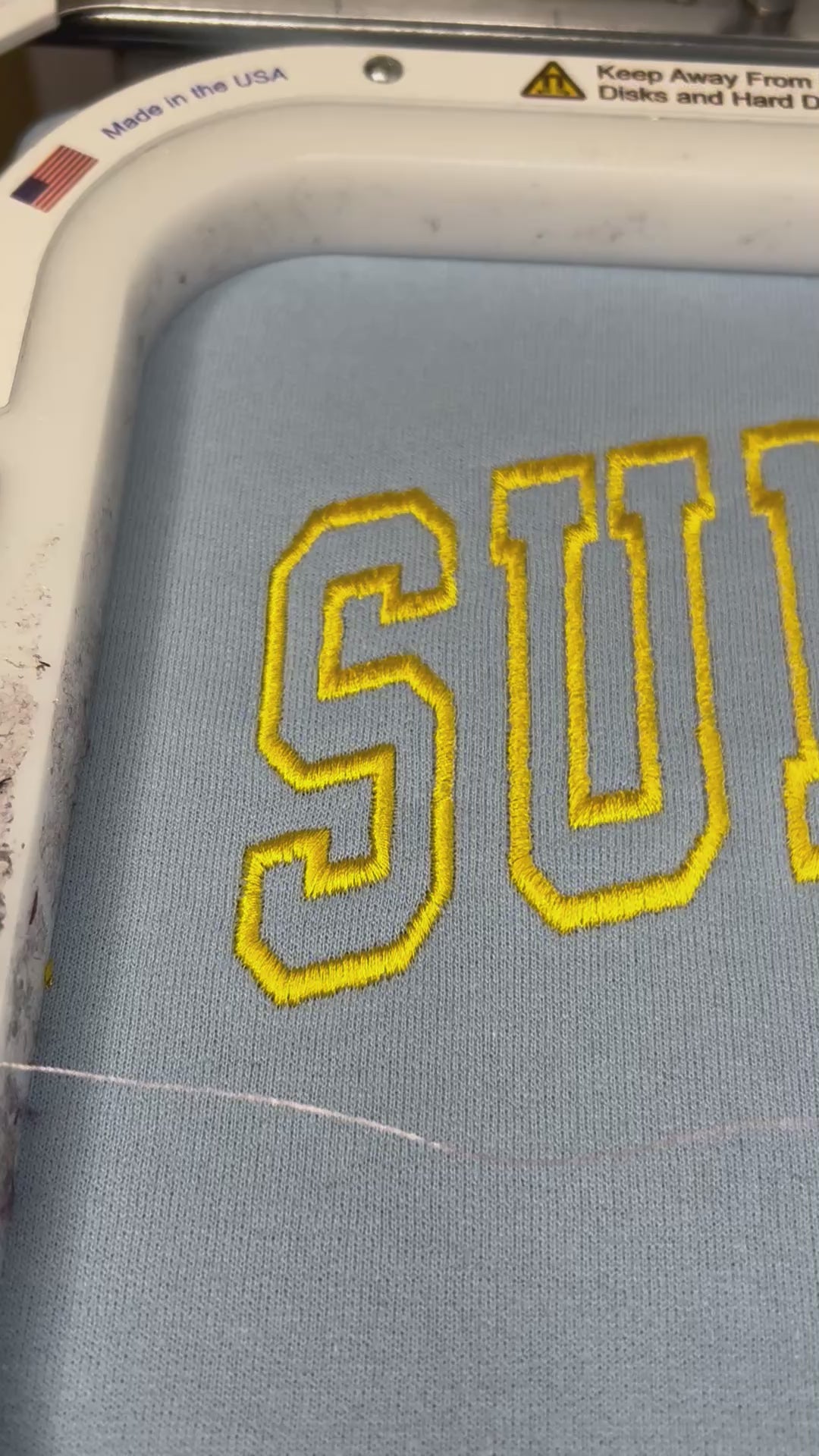 Sunkissed Varsity outline embroidered Sweatshirt with sun