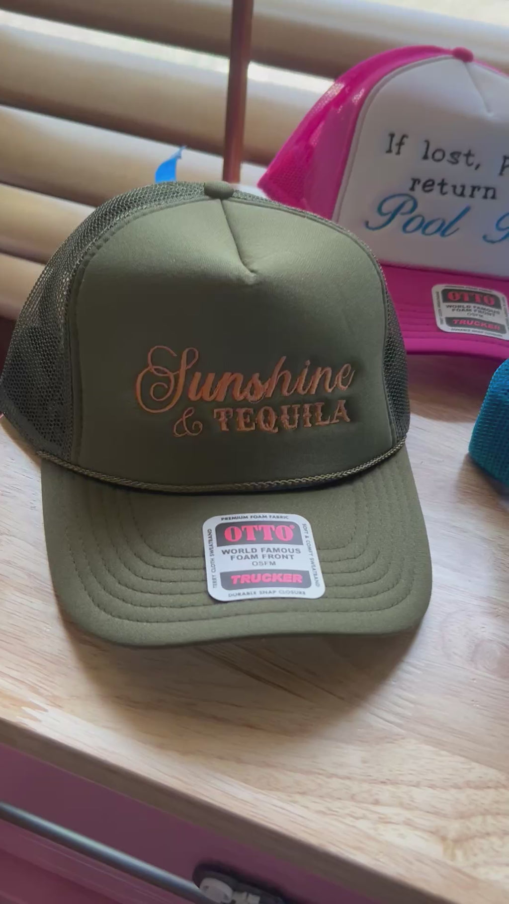 Sunshine & Whiskey Embroidered Foam Trucker Hat