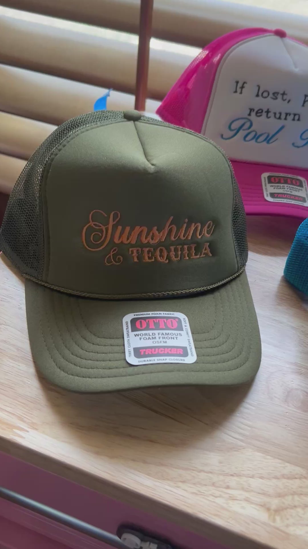Sunshine & Whiskey Embroidered Foam Trucker Hat